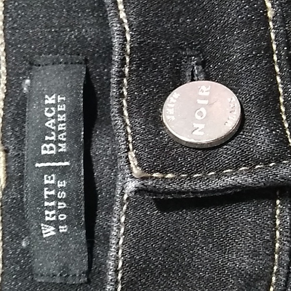White House Black Market Slim Capri Noir Jeans Sz.2 Feel Beautiful Like New - Picture 5 of 13
